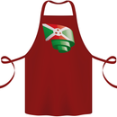 Curled Burundi Flag Burundians Day Football Cotton Apron 100% Organic Maroon