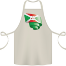 Curled Burundi Flag Burundians Day Football Cotton Apron 100% Organic Natural