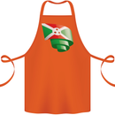 Curled Burundi Flag Burundians Day Football Cotton Apron 100% Organic Orange
