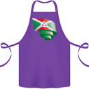 Curled Burundi Flag Burundians Day Football Cotton Apron 100% Organic Purple