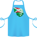 Curled Burundi Flag Burundians Day Football Cotton Apron 100% Organic Turquoise