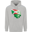 Curled Burundi Flag Burundians Day Football Mens 80% Cotton Hoodie Sports Grey