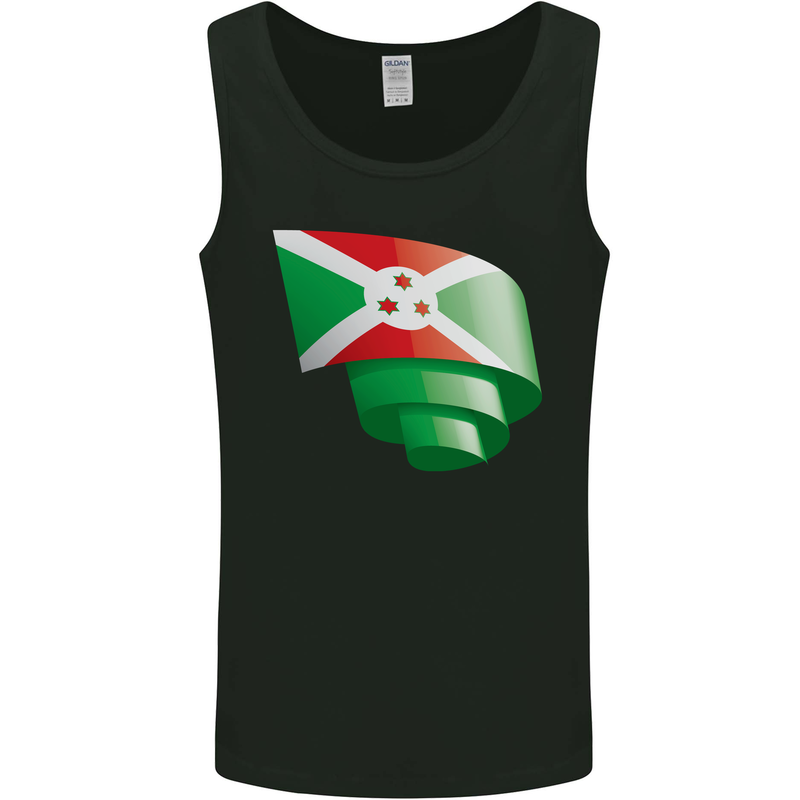 Curled Burundi Flag Burundians Day Football Mens Vest Tank Top Black