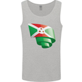 Curled Burundi Flag Burundians Day Football Mens Vest Tank Top Sports Grey