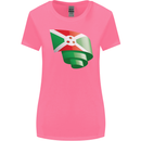Curled Burundi Flag Burundians Day Football Womens Wider Cut T-Shirt Azalea
