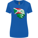 Curled Burundi Flag Burundians Day Football Womens Wider Cut T-Shirt Royal Blue