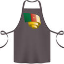 Curled Cameroon Flag Cameroonian Day Football Cotton Apron 100% Organic Dark Grey