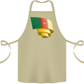 Curled Cameroon Flag Cameroonian Day Football Cotton Apron 100% Organic Khaki