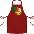 Curled Cameroon Flag Cameroonian Day Football Cotton Apron 100% Organic Maroon