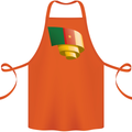 Curled Cameroon Flag Cameroonian Day Football Cotton Apron 100% Organic Orange