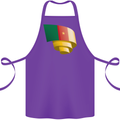 Curled Cameroon Flag Cameroonian Day Football Cotton Apron 100% Organic Purple