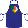 Curled Cameroon Flag Cameroonian Day Football Cotton Apron 100% Organic Royal Blue