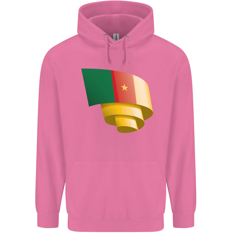 Curled Cameroon Flag Cameroonian Day Football Mens 80% Cotton Hoodie Azelea