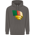 Curled Cameroon Flag Cameroonian Day Football Mens 80% Cotton Hoodie Charcoal