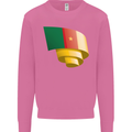 Curled Cameroon Flag Cameroonian Day Football Mens Sweatshirt Jumper Azalea