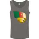 Curled Cameroon Flag Cameroonian Day Football Mens Vest Tank Top Charcoal