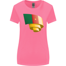 Curled Cameroon Flag Cameroonian Day Football Womens Wider Cut T-Shirt Azalea