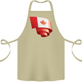 Curled Canada Flag Canadian Day Football Cotton Apron 100% Organic Khaki