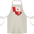 Curled Canada Flag Canadian Day Football Cotton Apron 100% Organic Natural