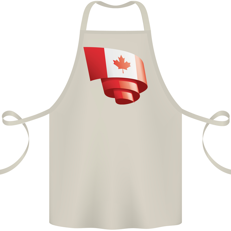 Curled Canada Flag Canadian Day Football Cotton Apron 100% Organic Natural