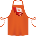 Curled Canada Flag Canadian Day Football Cotton Apron 100% Organic Orange