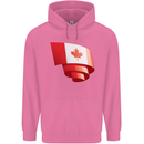 Curled Canada Flag Canadian Day Football Mens 80% Cotton Hoodie Azelea
