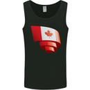 Curled Canada Flag Canadian Day Football Mens Vest Tank Top Black