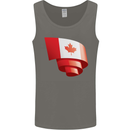 Curled Canada Flag Canadian Day Football Mens Vest Tank Top Charcoal