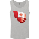 Curled Canada Flag Canadian Day Football Mens Vest Tank Top Sports Grey