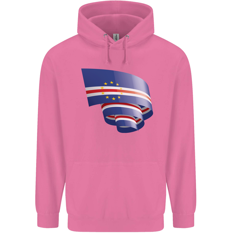 Curled Cape Verde Flag Verdean Day Football Childrens Kids Hoodie Azalea