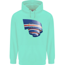 Curled Cape Verde Flag Verdean Day Football Childrens Kids Hoodie Peppermint