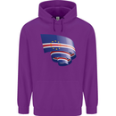 Curled Cape Verde Flag Verdean Day Football Childrens Kids Hoodie Purple
