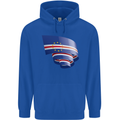Curled Cape Verde Flag Verdean Day Football Childrens Kids Hoodie Royal Blue