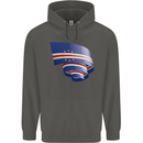 Curled Cape Verde Flag Verdean Day Football Childrens Kids Hoodie Storm Grey