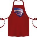 Curled Cape Verde Flag Verdean Day Football Cotton Apron 100% Organic Maroon