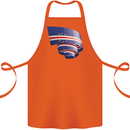 Curled Cape Verde Flag Verdean Day Football Cotton Apron 100% Organic Orange