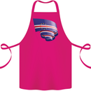 Curled Cape Verde Flag Verdean Day Football Cotton Apron 100% Organic Pink