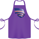 Curled Cape Verde Flag Verdean Day Football Cotton Apron 100% Organic Purple