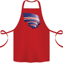 Curled Cape Verde Flag Verdean Day Football Cotton Apron 100% Organic Red