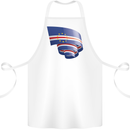 Curled Cape Verde Flag Verdean Day Football Cotton Apron 100% Organic White