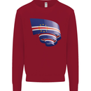Curled Cape Verde Flag Verdean Day Football Kids Sweatshirt Jumper Red