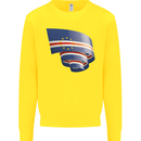 Curled Cape Verde Flag Verdean Day Football Kids Sweatshirt Jumper Yellow