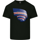 Curled Cape Verde Flag Verdean Day Football Mens Cotton T-Shirt Tee Top Black