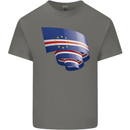 Curled Cape Verde Flag Verdean Day Football Mens Cotton T-Shirt Tee Top Charcoal