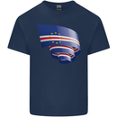Curled Cape Verde Flag Verdean Day Football Mens Cotton T-Shirt Tee Top Navy Blue