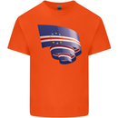 Curled Cape Verde Flag Verdean Day Football Mens Cotton T-Shirt Tee Top Orange