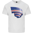 Curled Cape Verde Flag Verdean Day Football Mens Cotton T-Shirt Tee Top White
