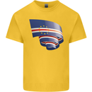 Curled Cape Verde Flag Verdean Day Football Mens Cotton T-Shirt Tee Top Yellow