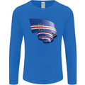 Curled Cape Verde Flag Verdean Day Football Mens Long Sleeve T-Shirt Royal Blue