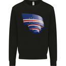 Curled Cape Verde Flag Verdean Day Football Mens Sweatshirt Jumper Black